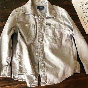 Gray Ralph Lauren button down shirt